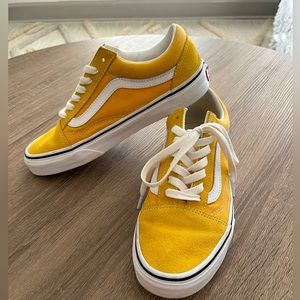 Vans Old Skool Skate Shoes Mustard Yellow - EUC - Size 7.5